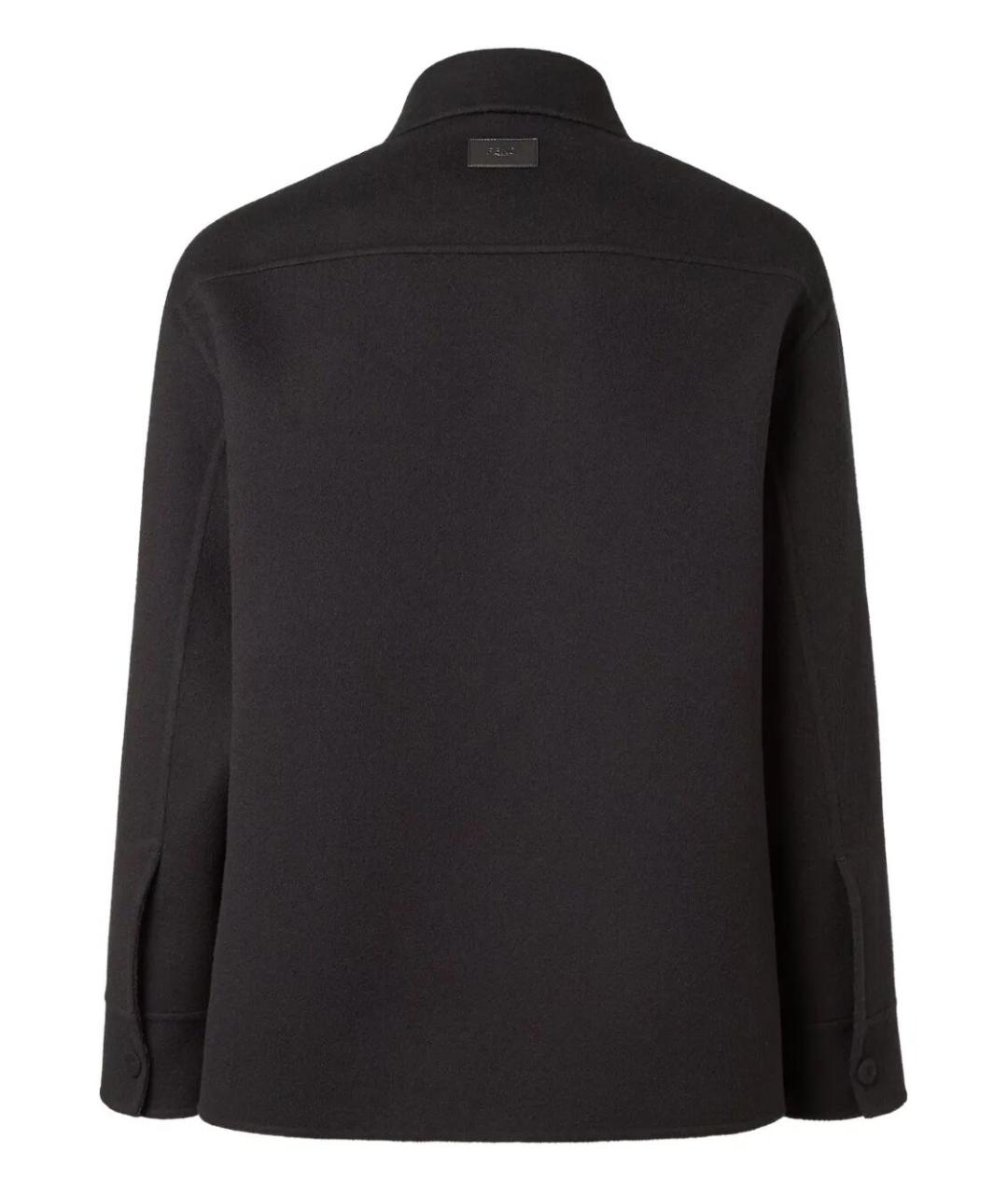 FENDI Черная шерстяная куртка, фото 2