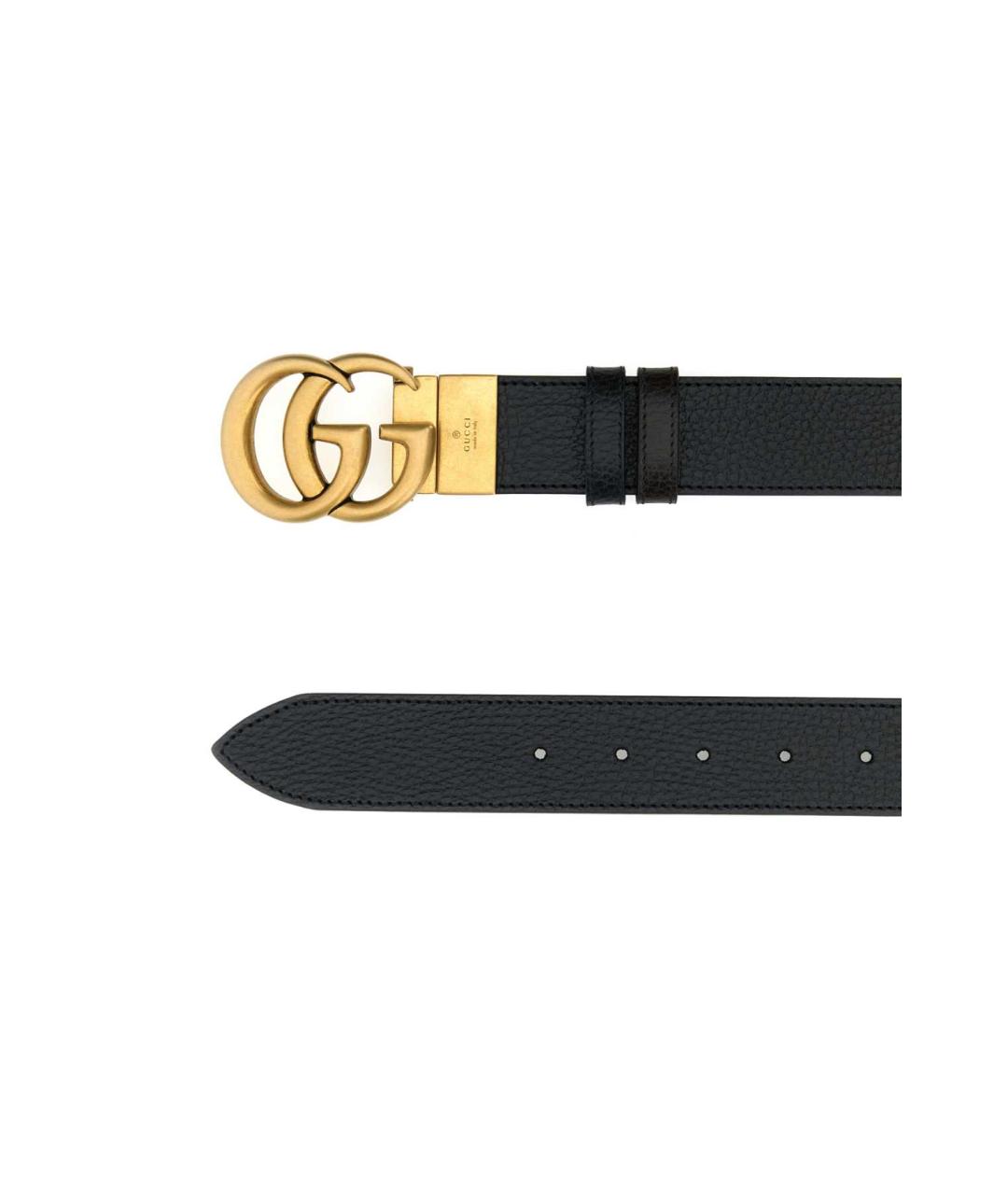 GUCCI Черный кожаный ремень, фото 2