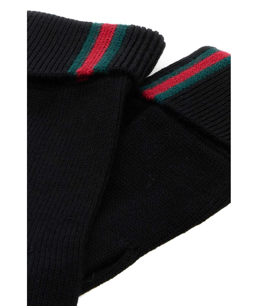 GUCCI Черные шерстяные перчатки, фото 2