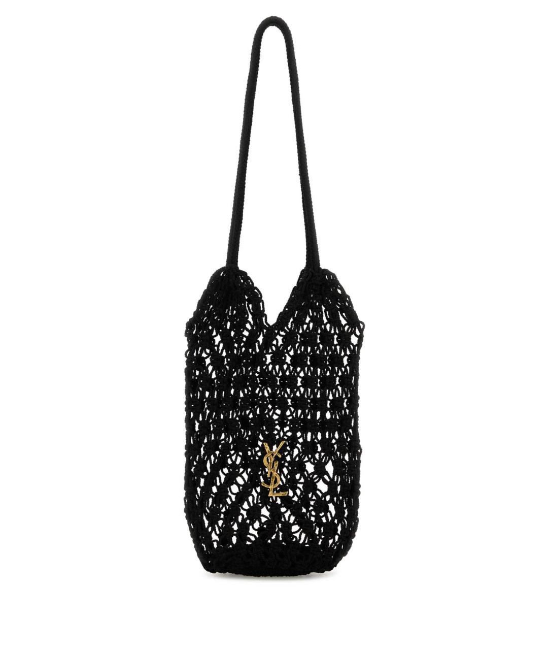SAINT LAURENT Черная тканевая сумка через плечо, фото 1