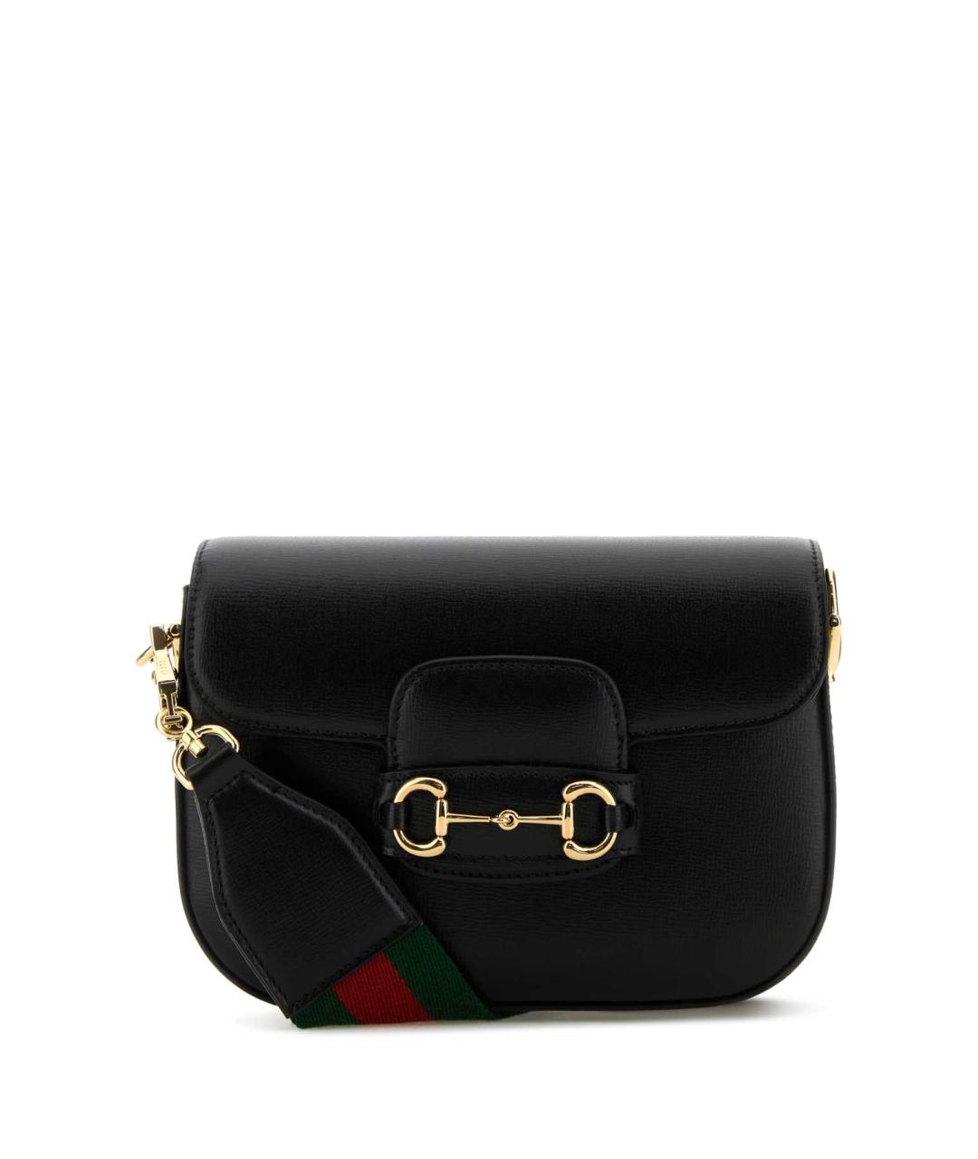 GUCCI Черная кожаная сумка через плечо, фото 2