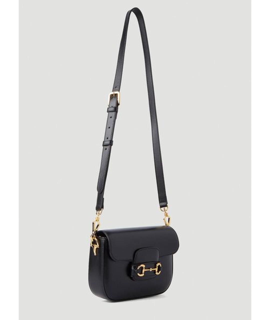 GUCCI Черная кожаная сумка через плечо, фото 5