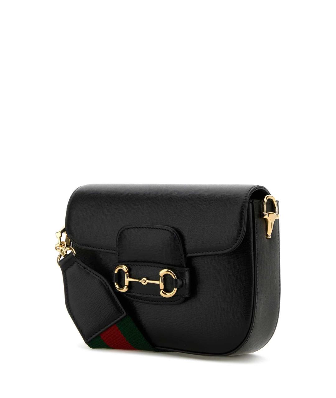 GUCCI Черная кожаная сумка через плечо, фото 4