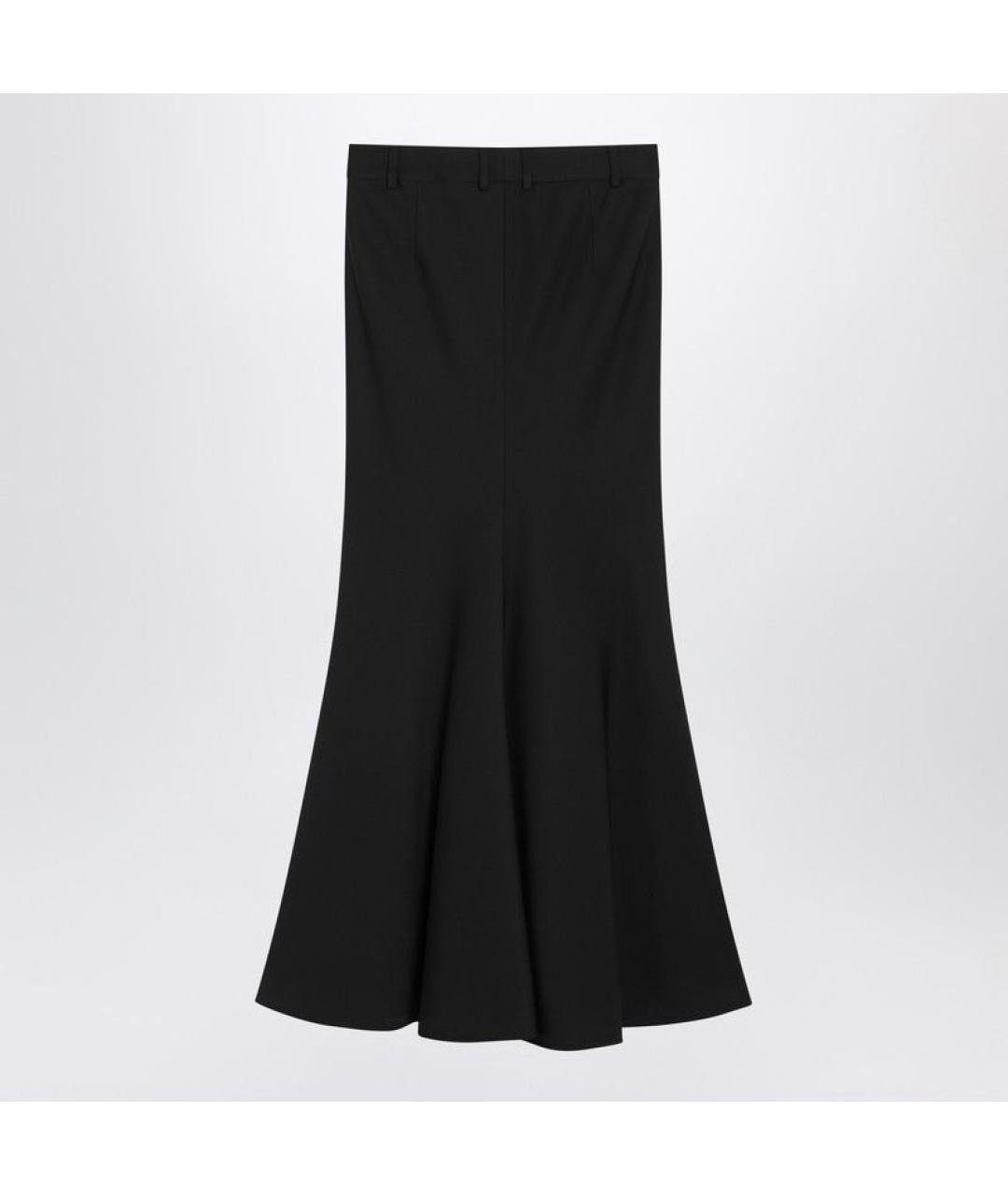 BALENCIAGA Черная шерстяная юбка миди, фото 2