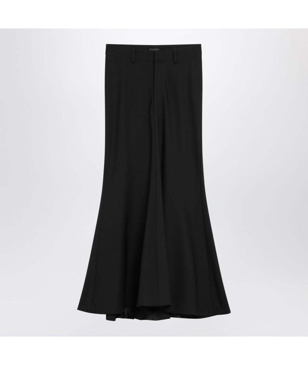 BALENCIAGA Черная шерстяная юбка миди, фото 3