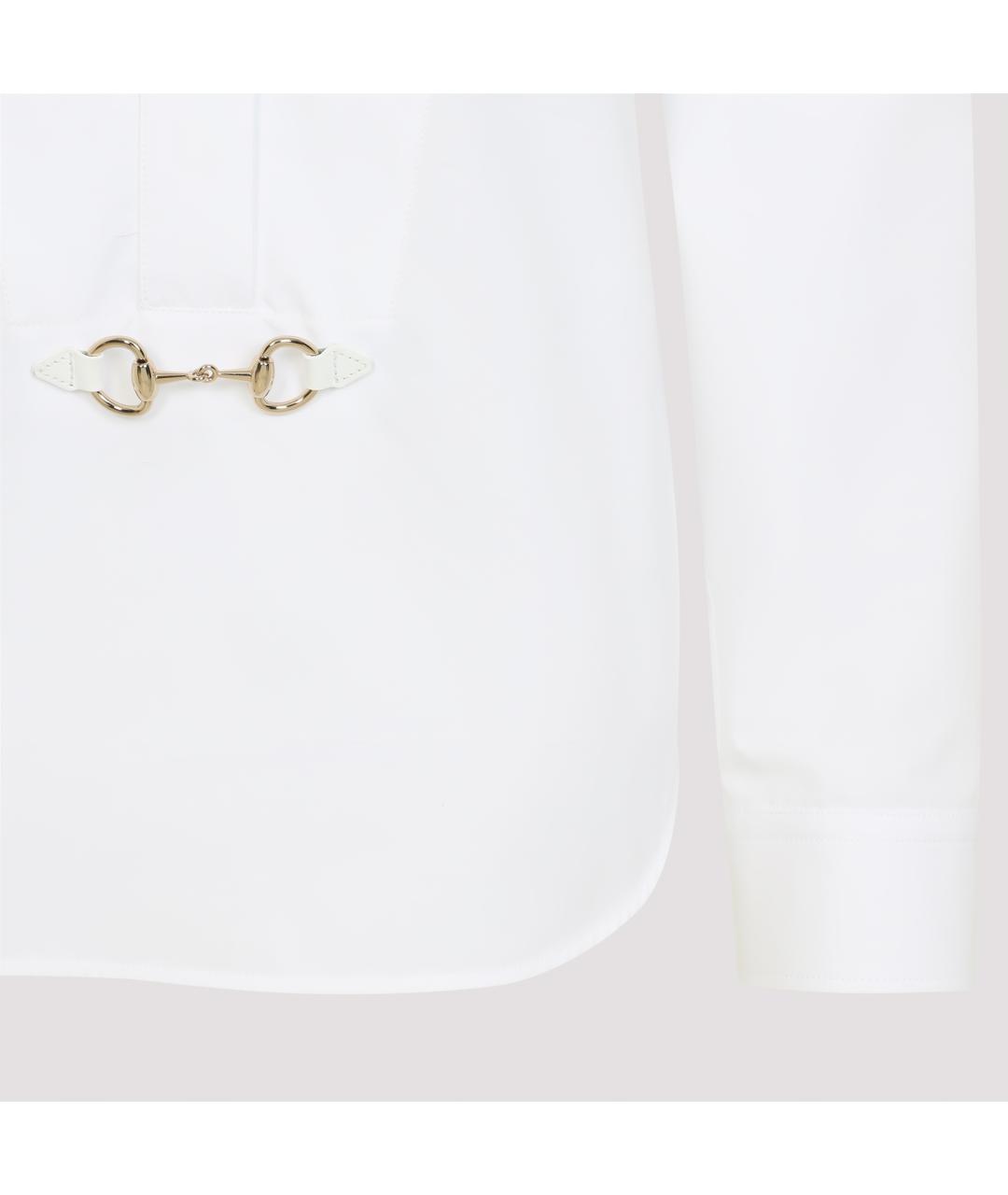 GUCCI Белая хлопковая рубашка, фото 5