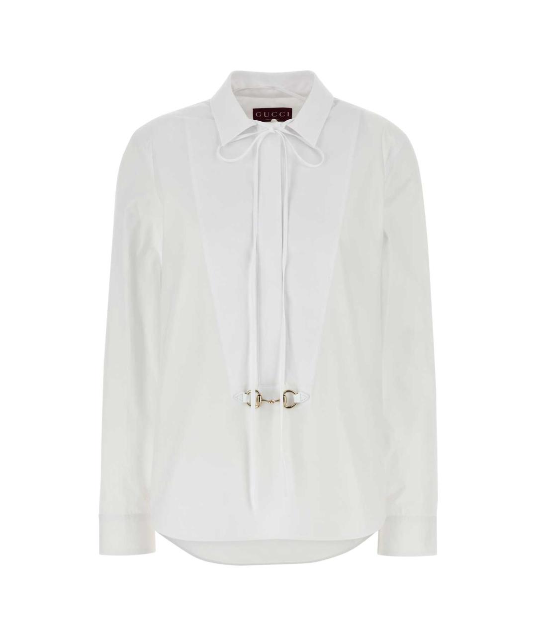 GUCCI Белая хлопковая рубашка, фото 1