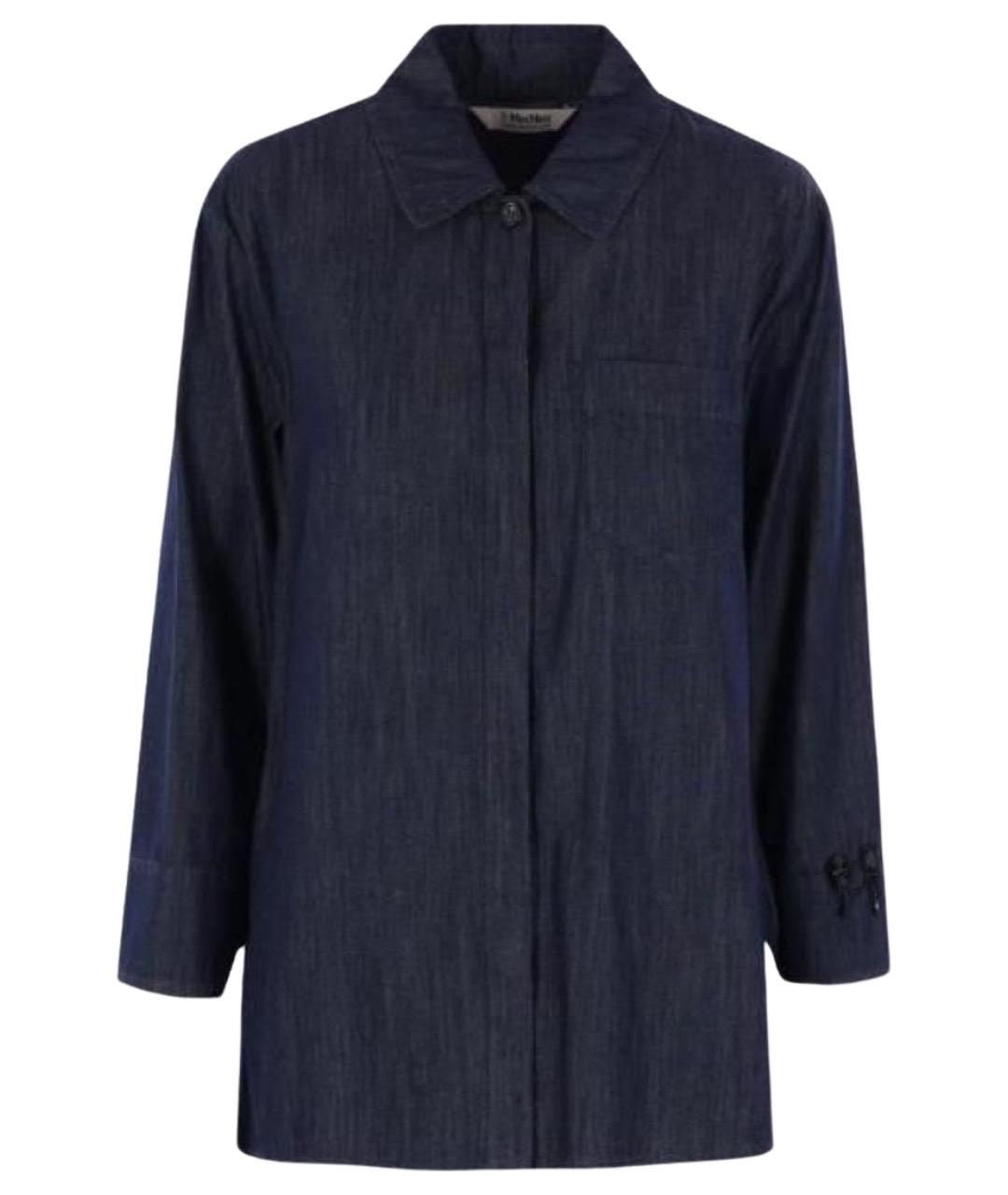 'S MAX MARA Синяя хлопковая рубашка, фото 1