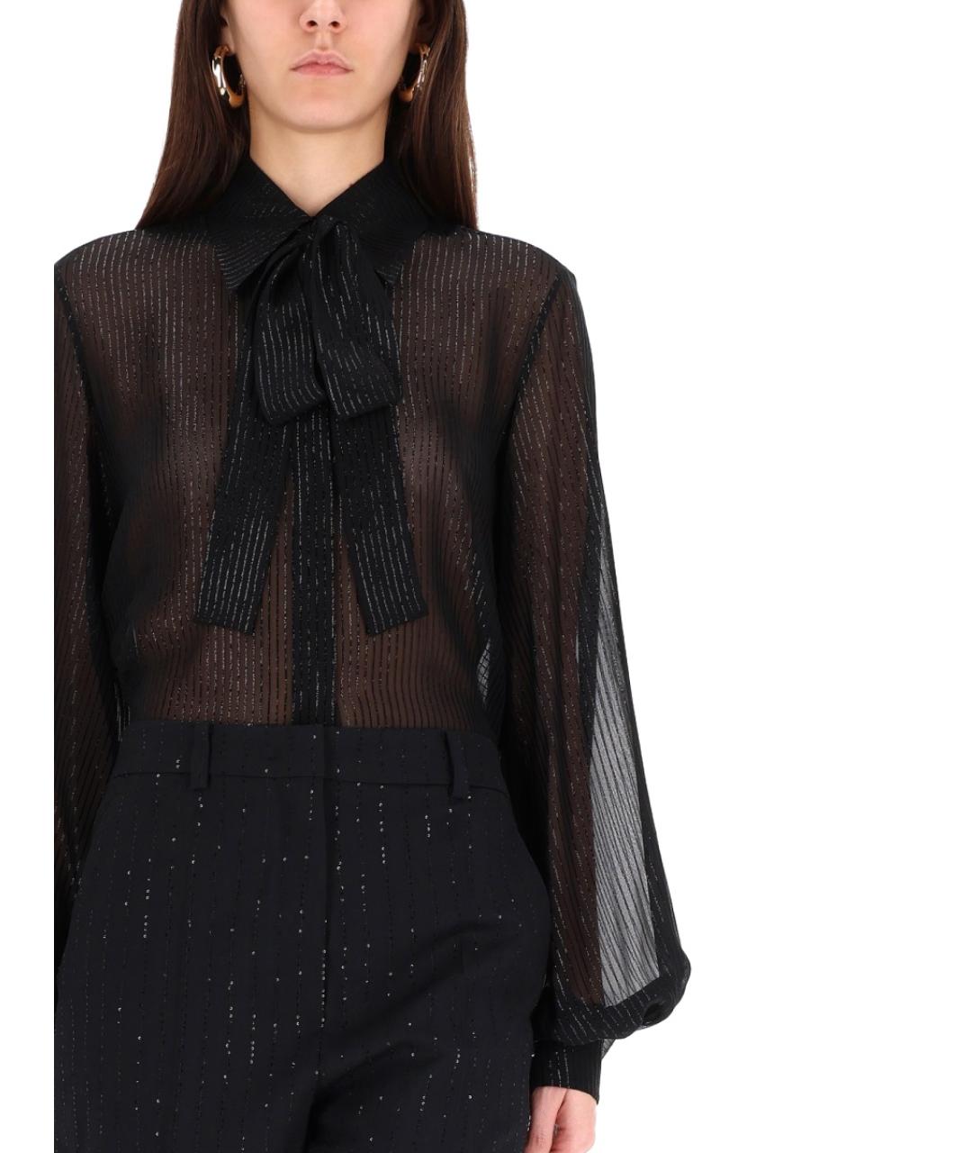 MAX MARA Черная шелковая рубашка, фото 4