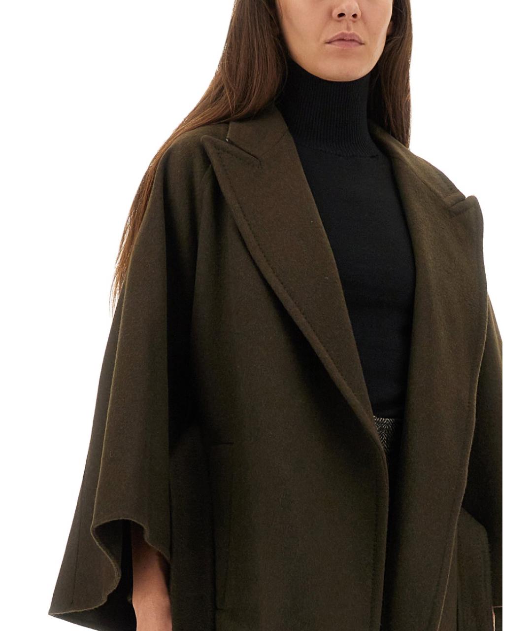 MAX MARA Зеленые шерстяное пальто, фото 5