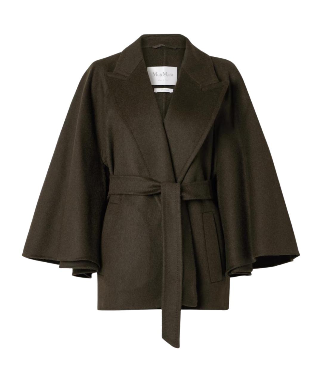 MAX MARA Зеленые шерстяное пальто, фото 1