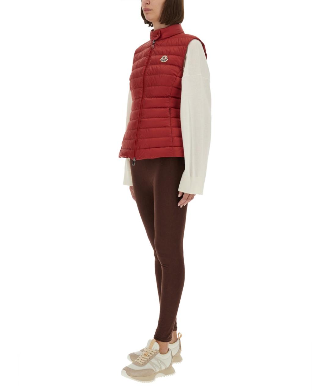 MONCLER Красный полиамидовый жилет, фото 3