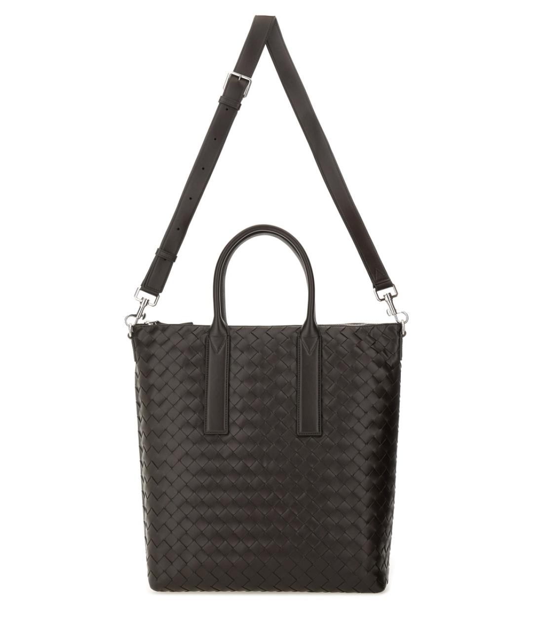 BOTTEGA VENETA Коричневая кожаная сумка тоут, фото 2