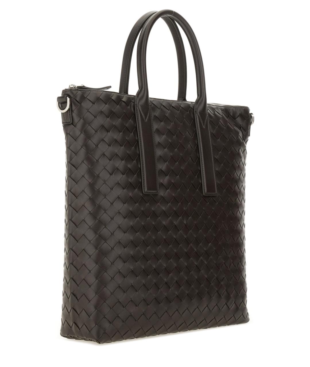 BOTTEGA VENETA Коричневая кожаная сумка тоут, фото 3