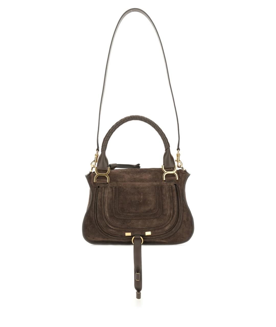 CHLOE Коричневая замшевая сумка через плечо, фото 2