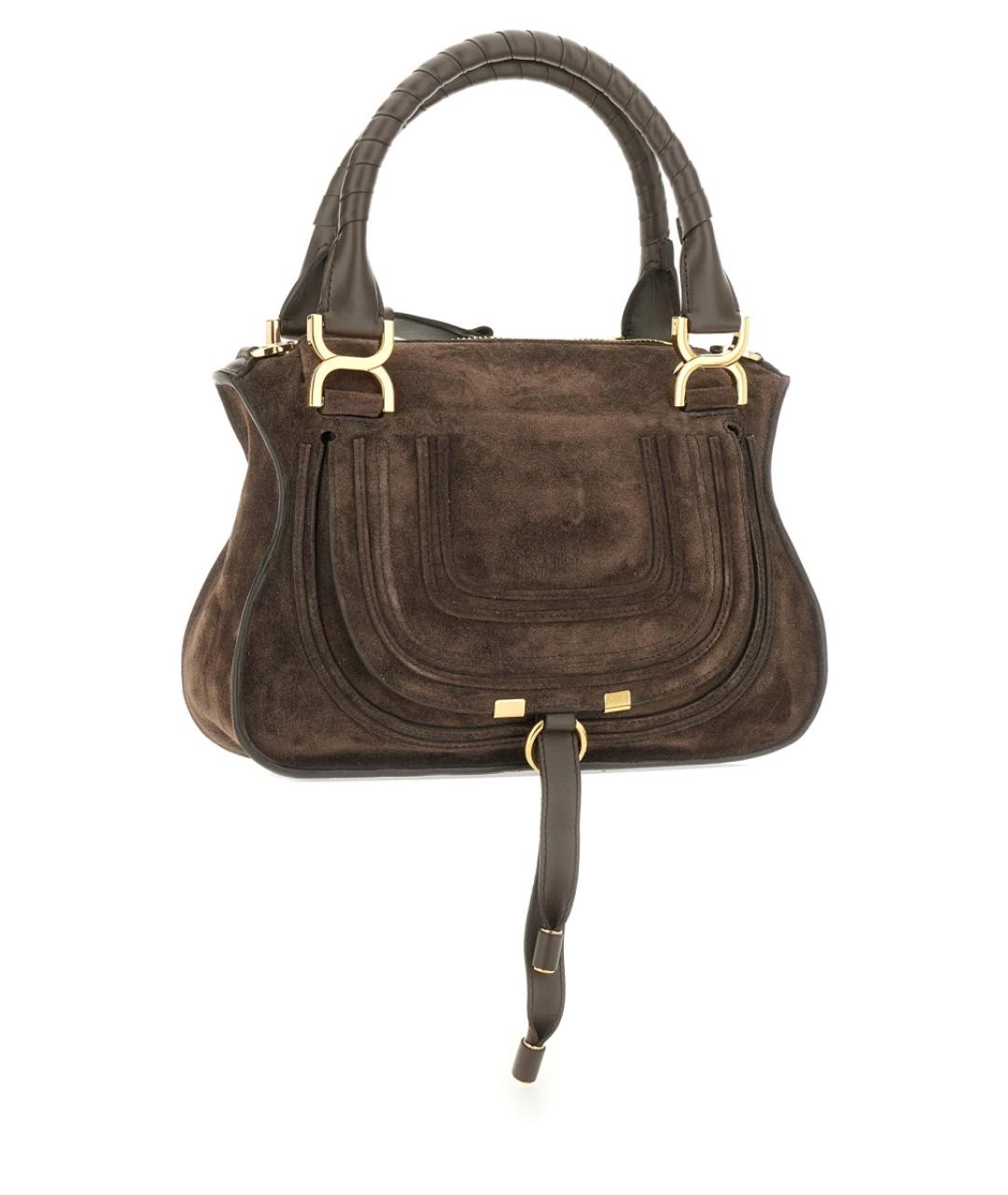 CHLOE Коричневая замшевая сумка через плечо, фото 3