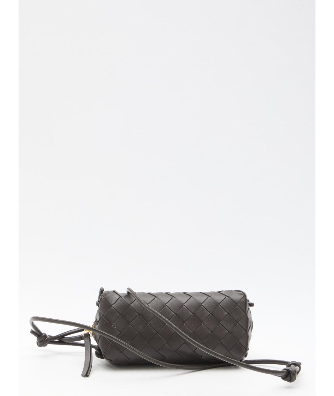 BOTTEGA VENETA Коричневая кожаная сумка через плечо, фото 5
