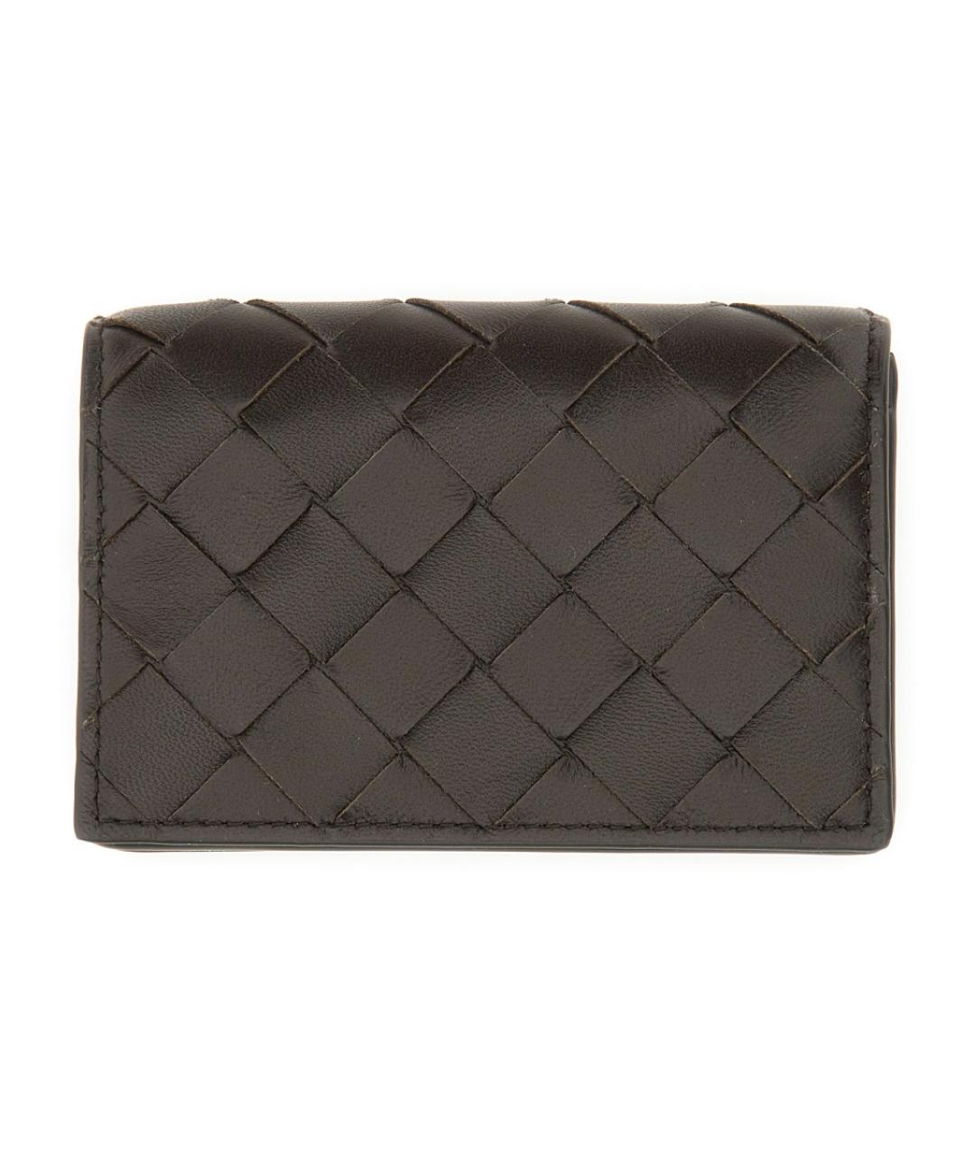 BOTTEGA VENETA Коричневый кожаный кардхолдер, фото 1