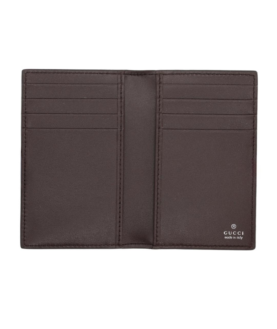 GUCCI Коричневый кожаный кардхолдер, фото 3