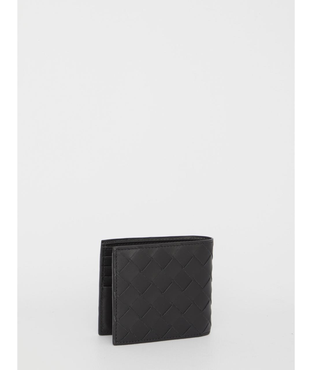 BOTTEGA VENETA Черный кожаный кошелек, фото 3