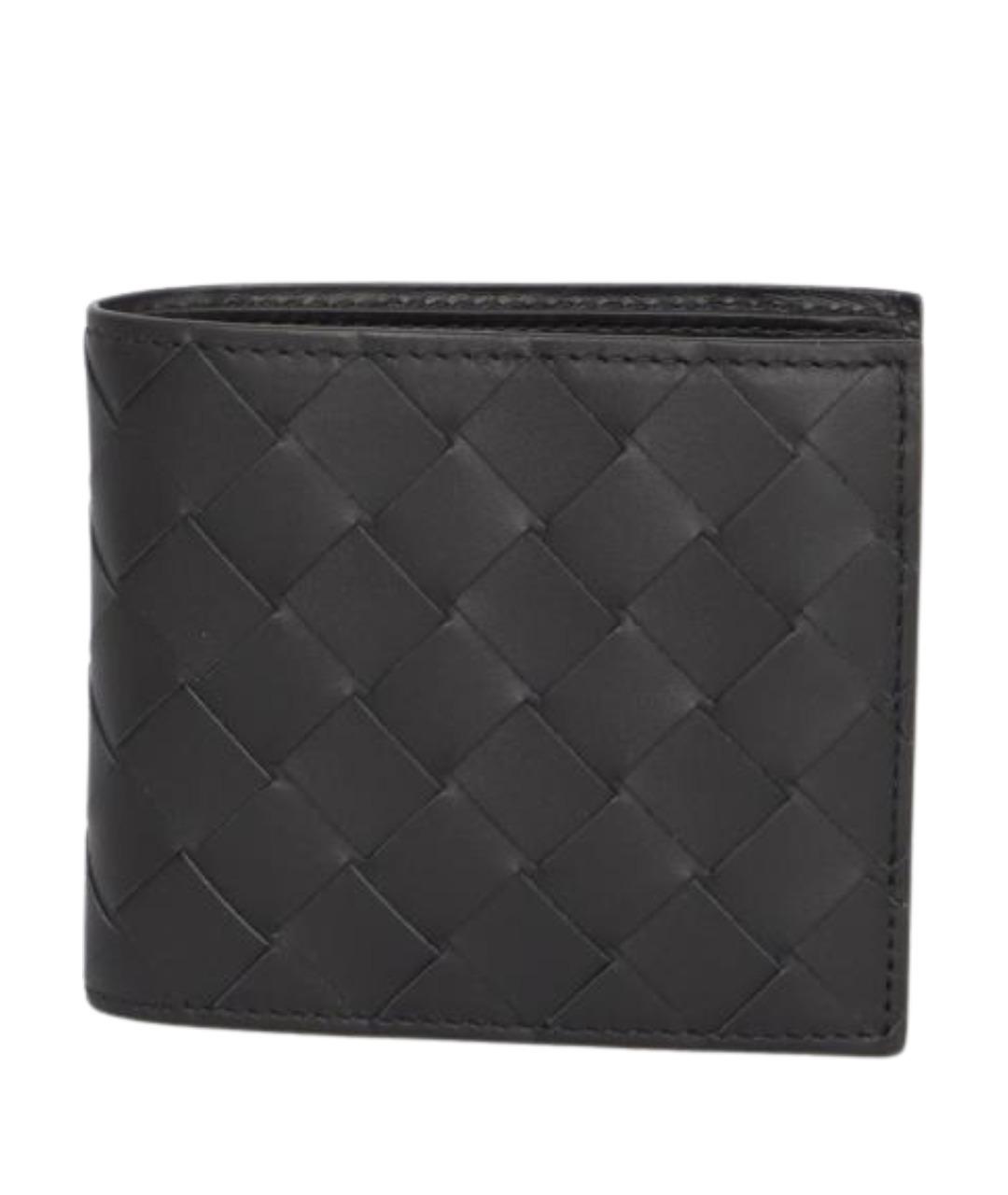 BOTTEGA VENETA Черный кожаный кошелек, фото 1