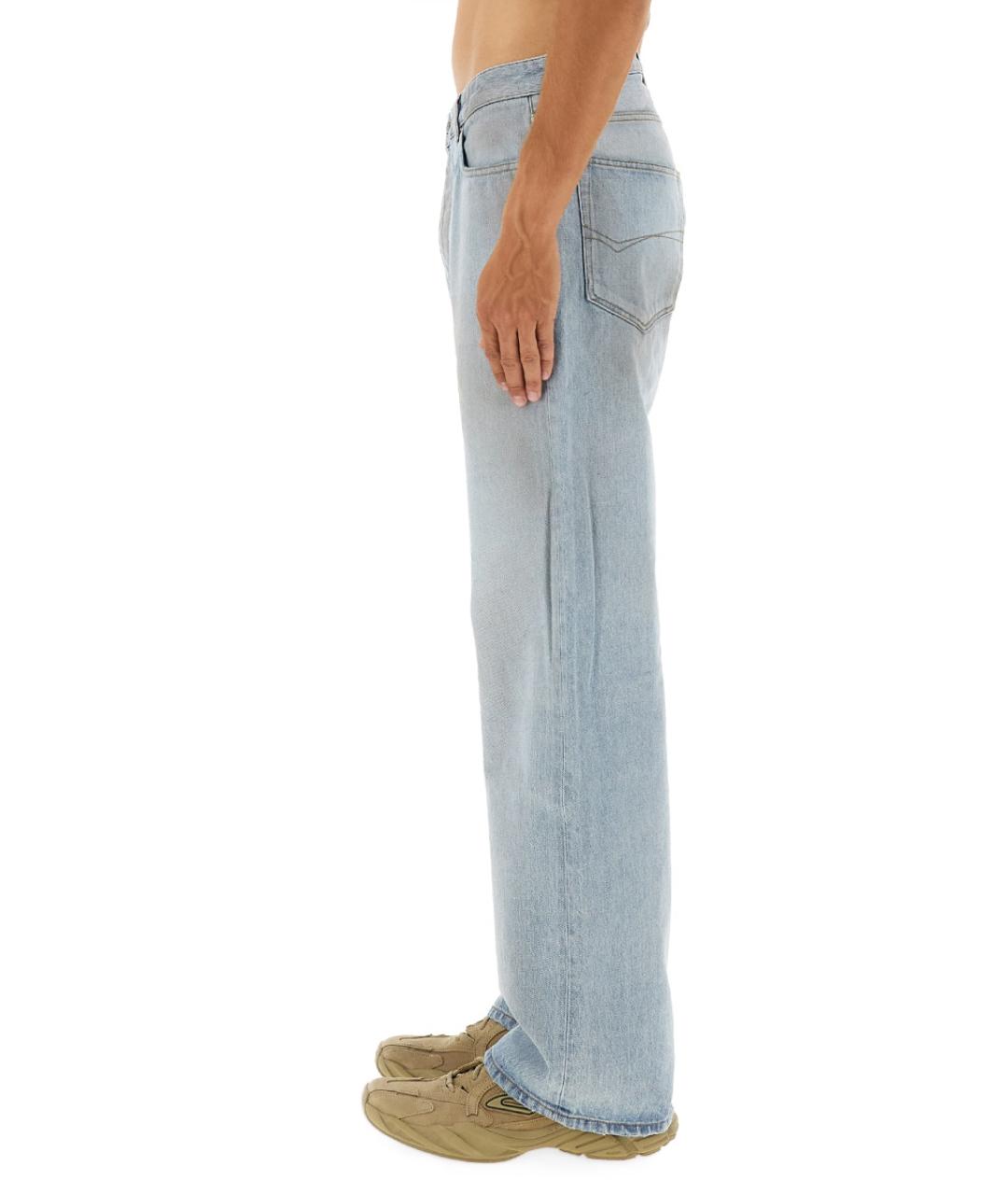 BALENCIAGA Голубые хлопковые прямые джинсы, фото 5