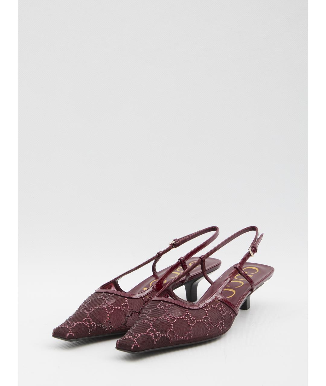 GUCCI Бордовые туфли, фото 2