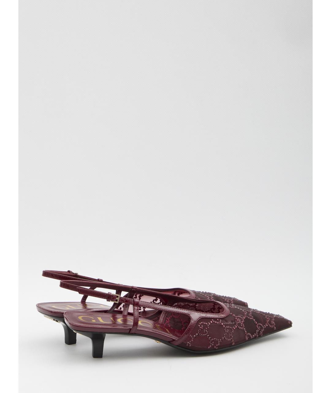 GUCCI Бордовые туфли, фото 3