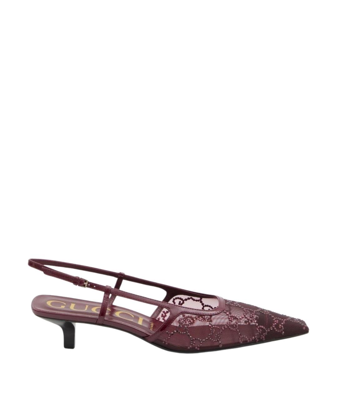 GUCCI Бордовые туфли, фото 1