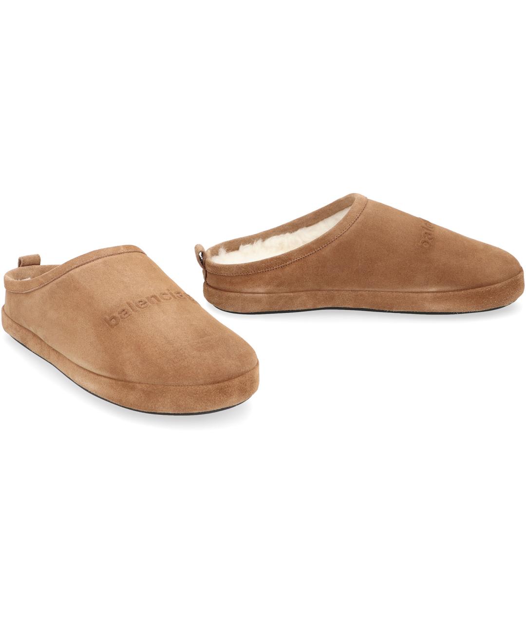 BALENCIAGA Коричневые кожаные мюли, фото 3