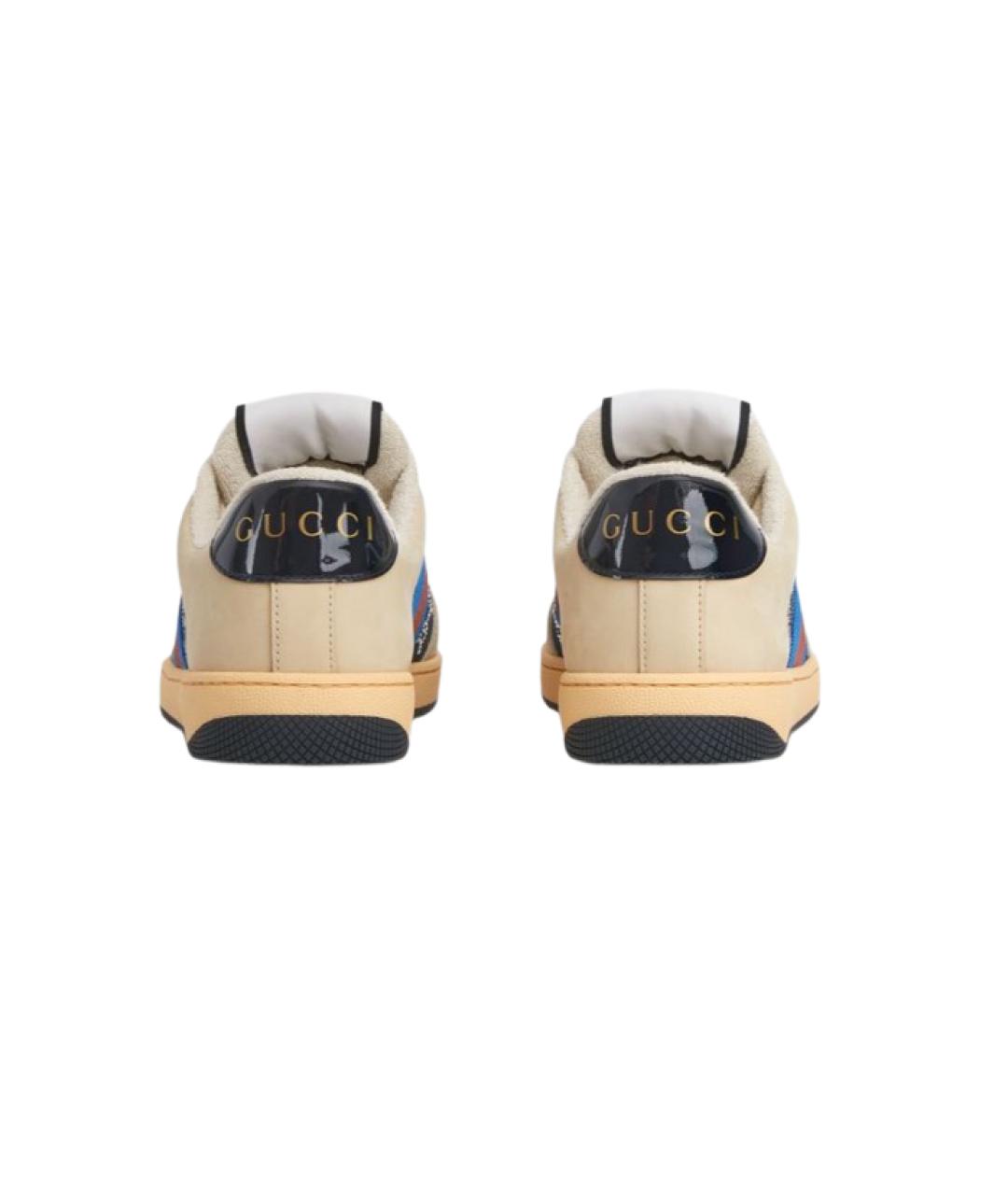 GUCCI Бежевые текстильные кроссовки, фото 2