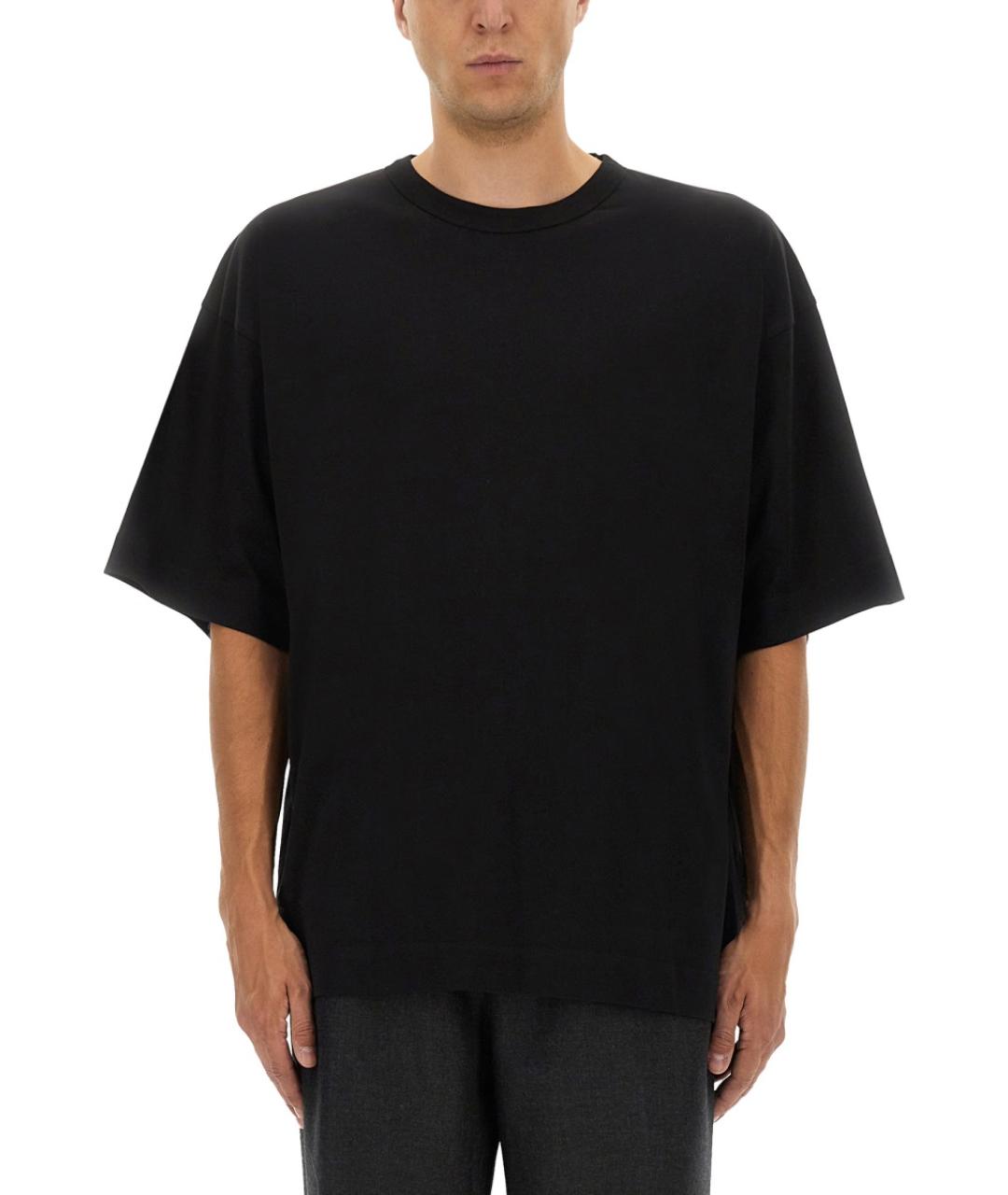 DRIES VAN NOTEN Черная хлопковая футболка, фото 5