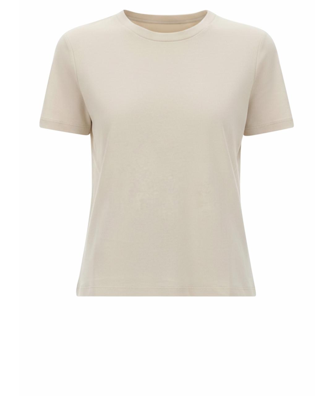 'S MAX MARA Бежевая хлопковая футболка, фото 1