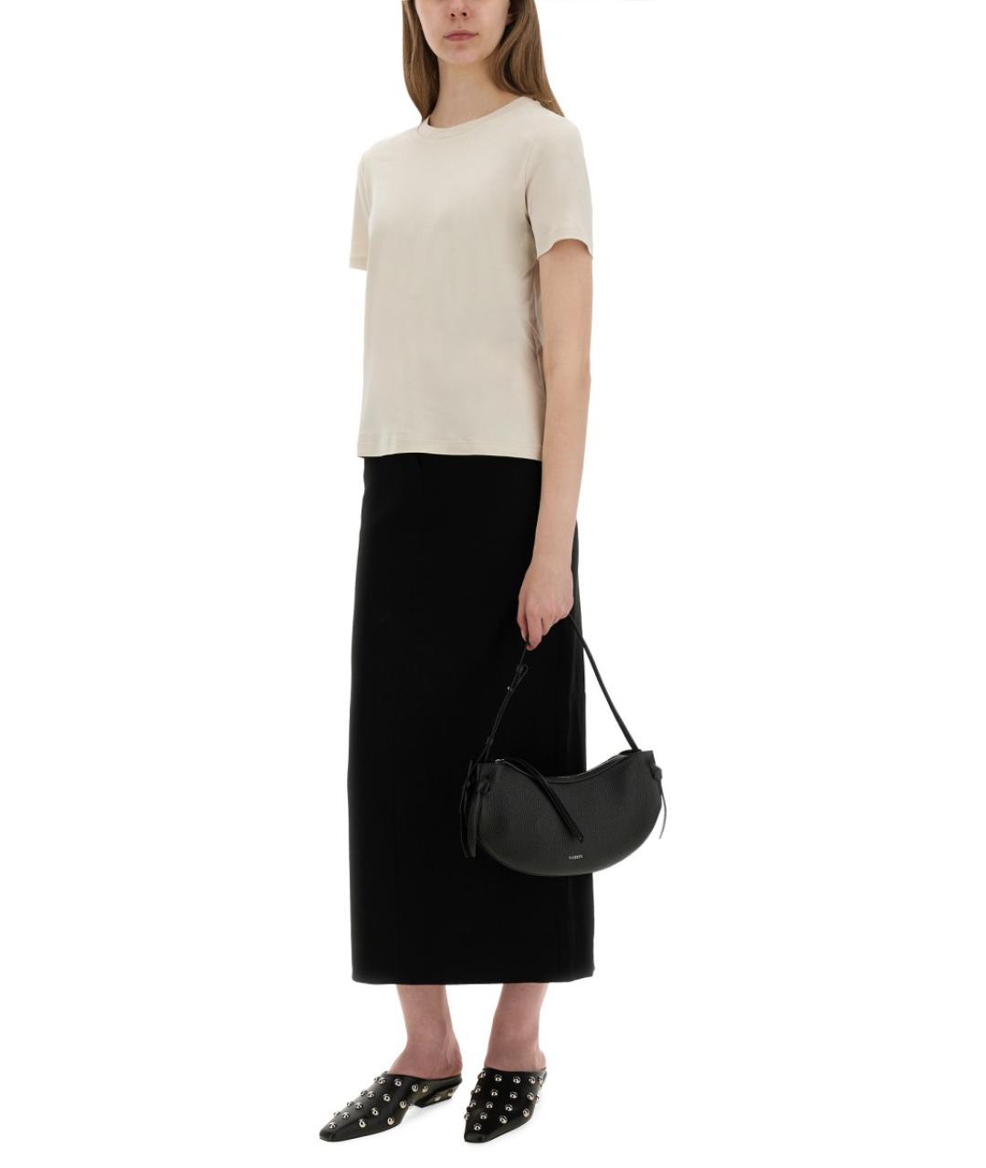 'S MAX MARA Бежевая хлопковая футболка, фото 2