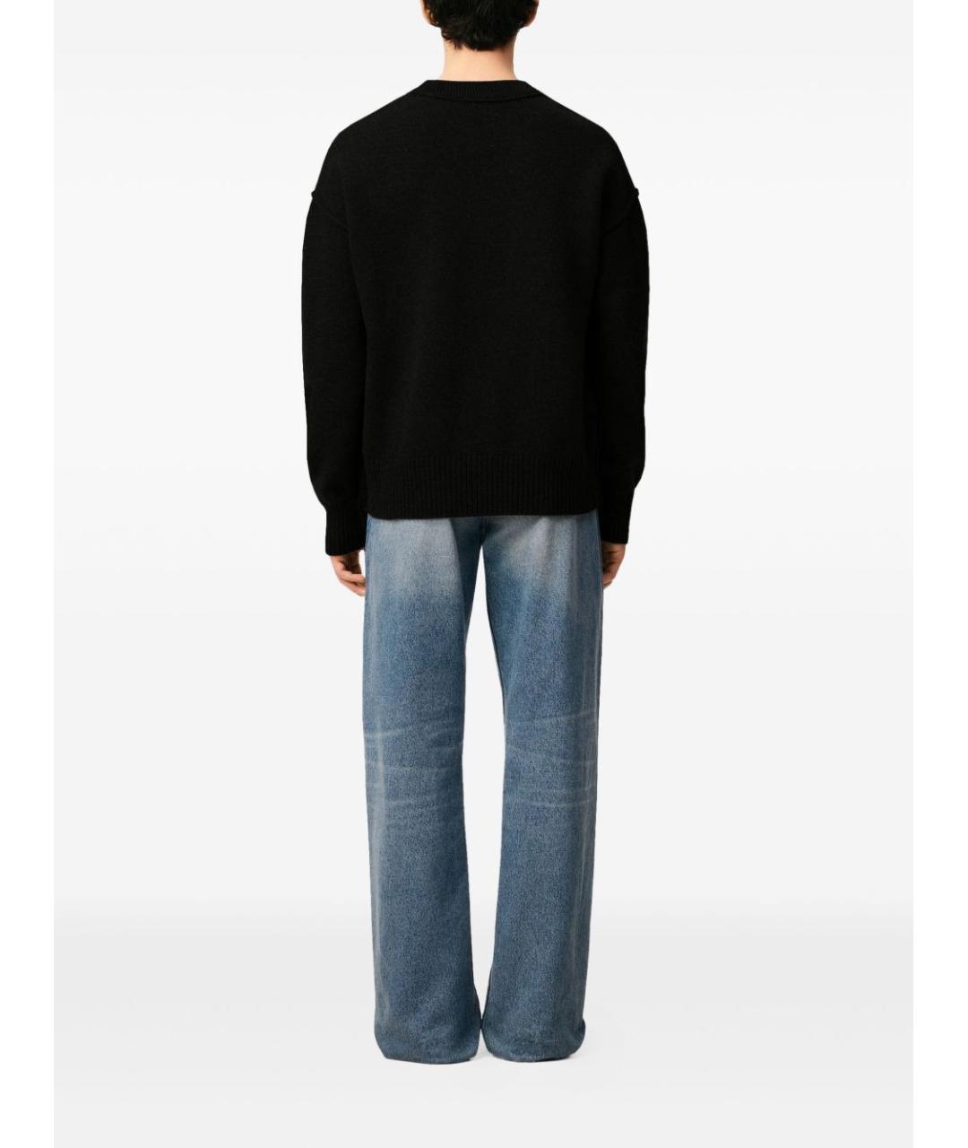 Ami Paris Черный шерстяной джемпер / свитер, фото 5