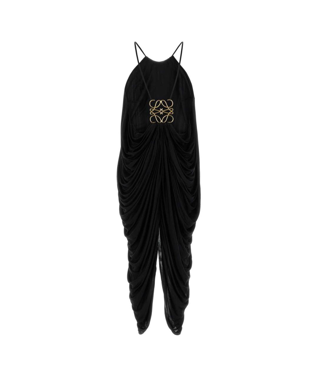 LOEWE Черное шелковое коктейльное платье, фото 2