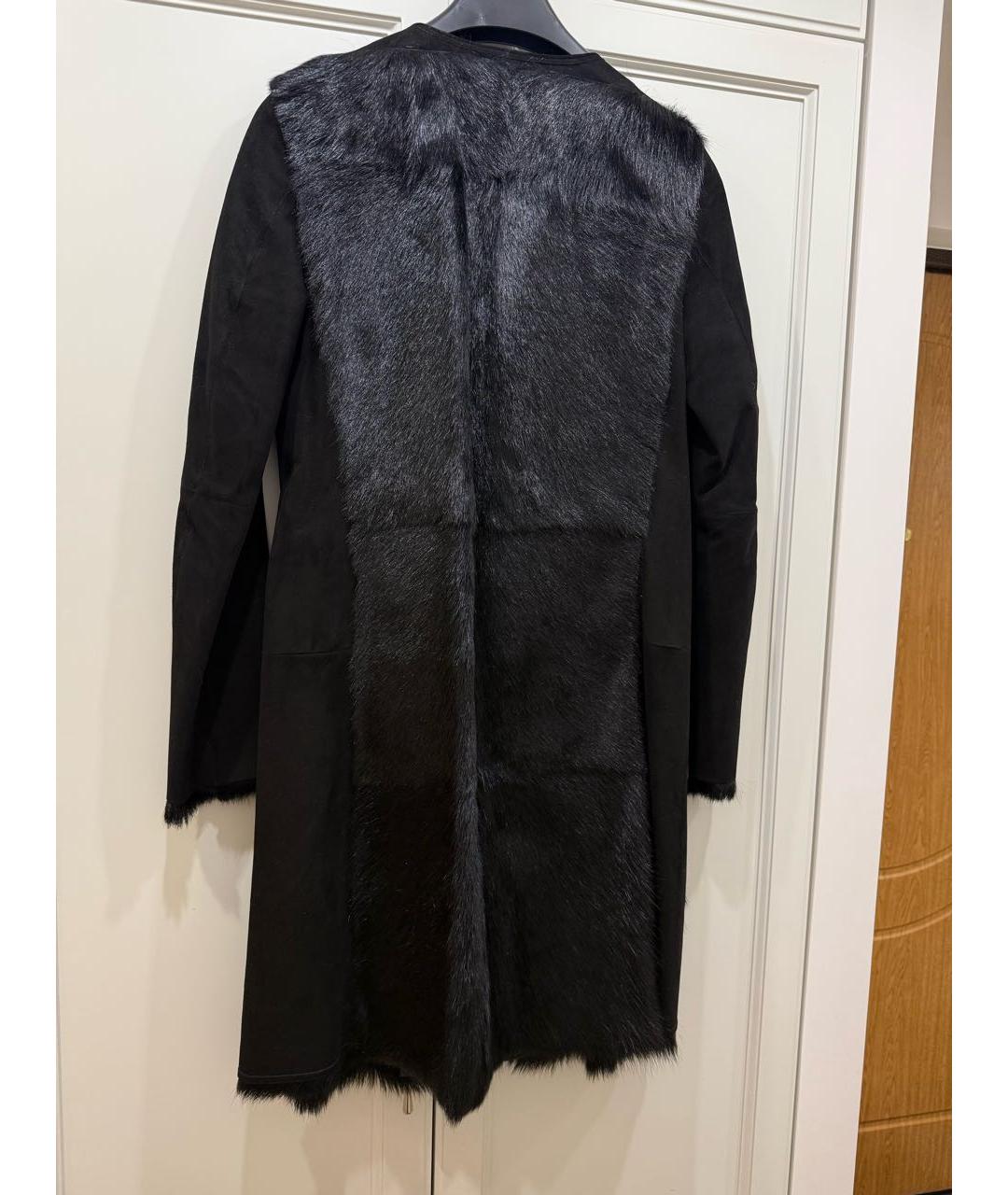 EMPORIO ARMANI Темно-синее замшевое пальто, фото 2