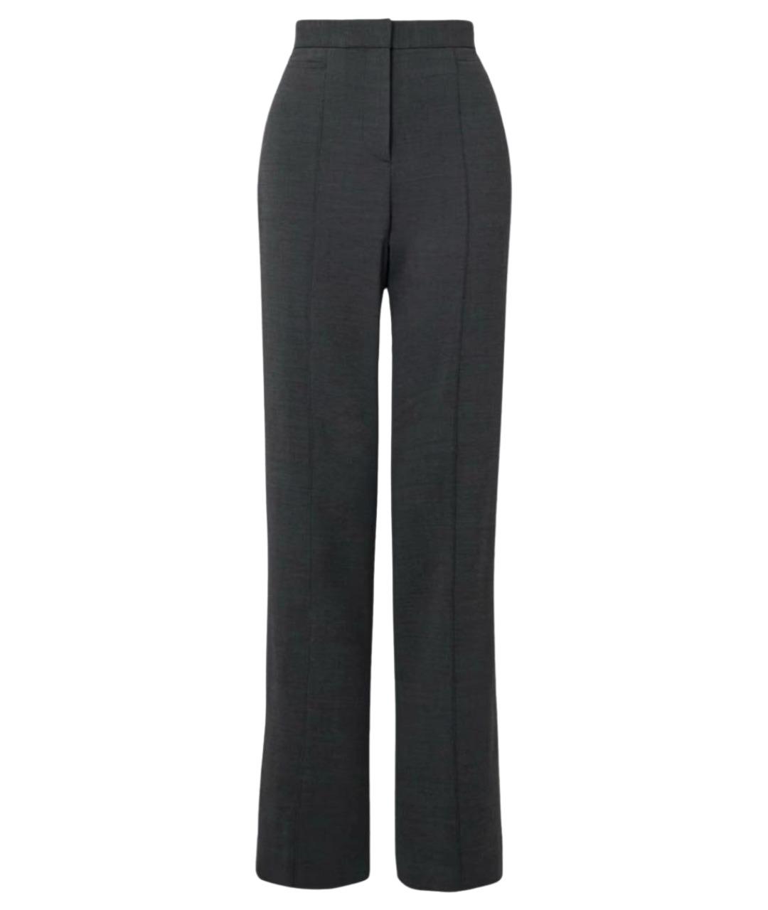 TOTEME Серые шерстяные прямые брюки, фото 1