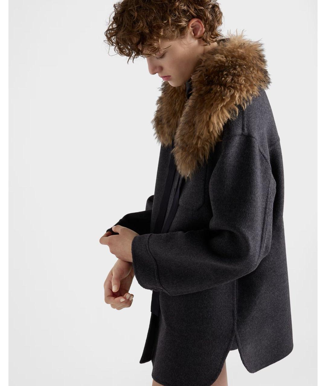 PRADA Серая шерстяная куртка, фото 3