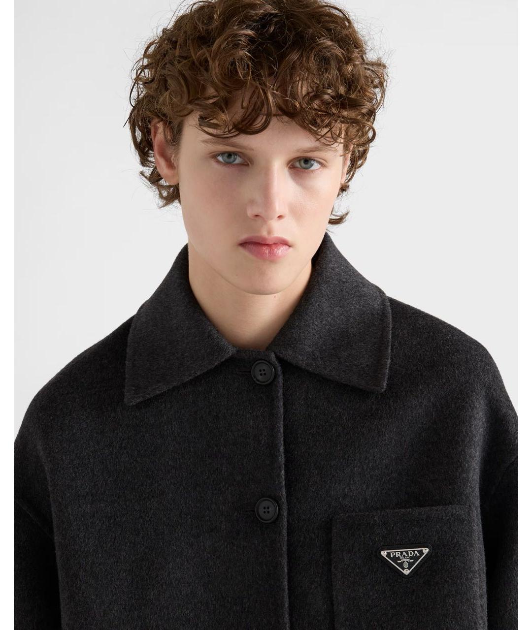 PRADA Серая шерстяная куртка, фото 4