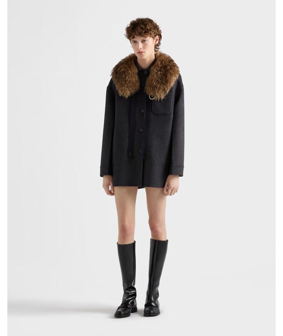 PRADA Серая шерстяная куртка, фото 2