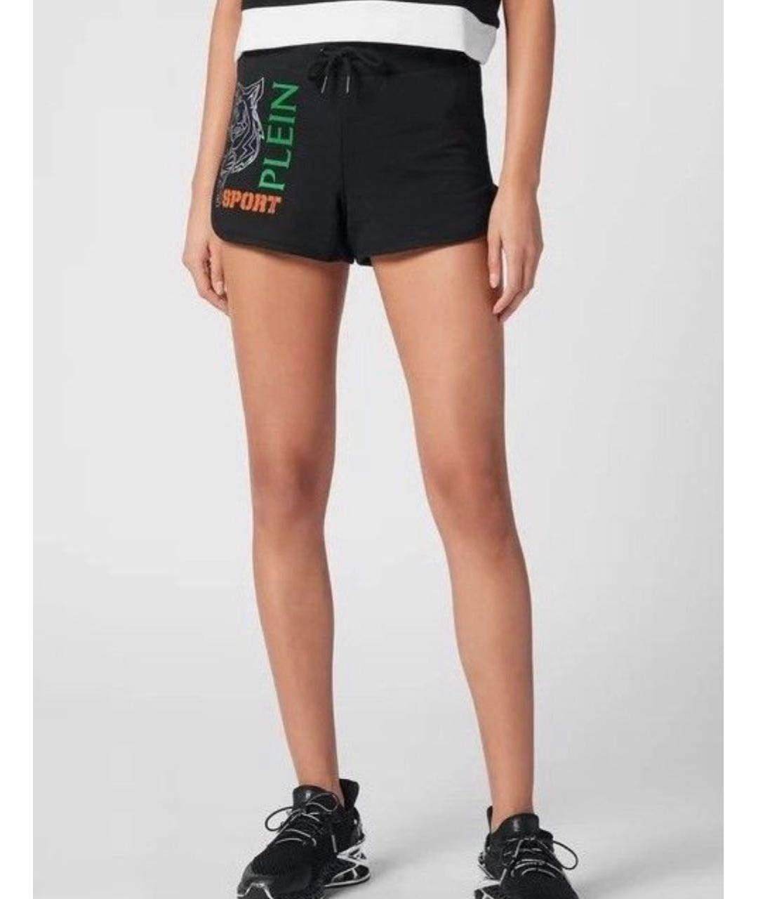 PLEIN SPORT Черные хлопковые шорты, фото 5