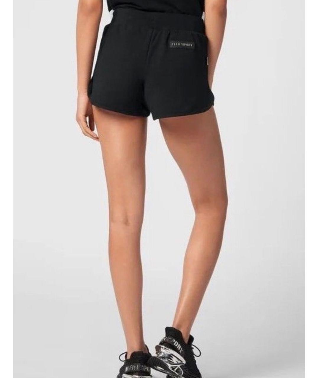 PLEIN SPORT Черные хлопковые шорты, фото 7