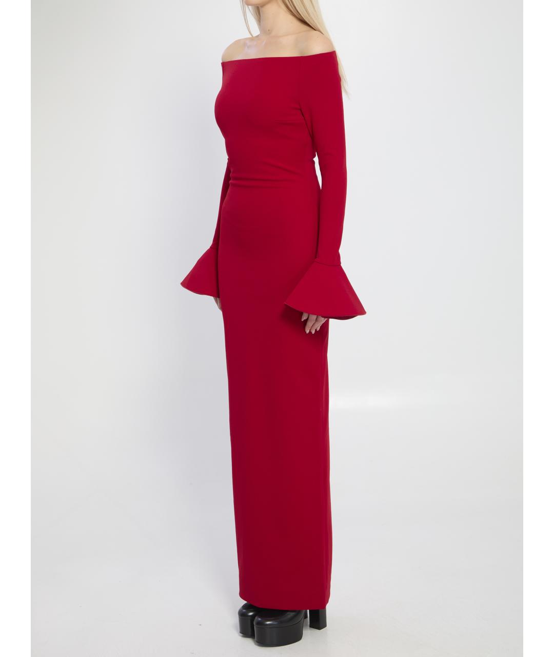SOLACE LONDON Красное полиэстеровое вечернее платье, фото 3
