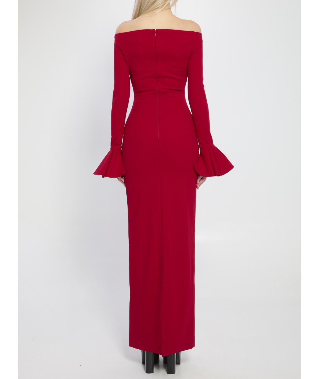 SOLACE LONDON Красное полиэстеровое вечернее платье, фото 5