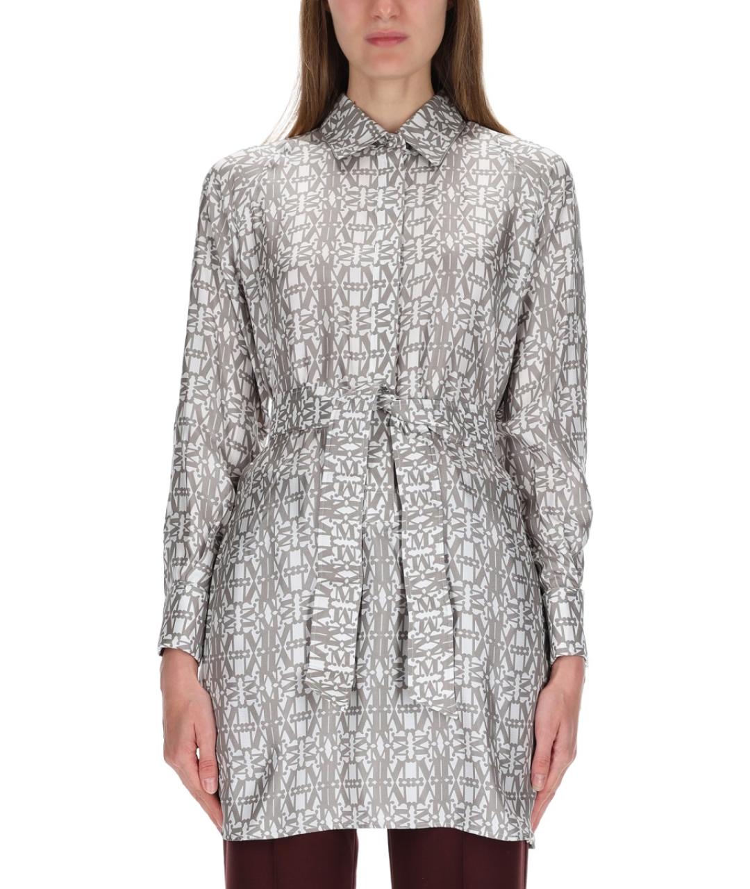 MAX MARA Бежевое шелковое повседневное платье, фото 5