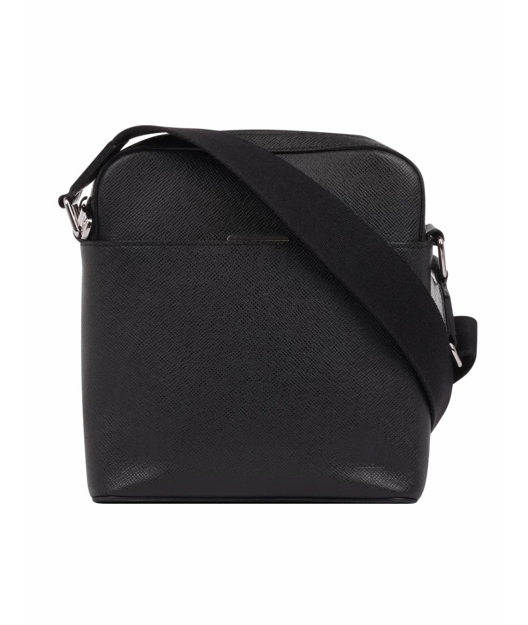 LOUIS VUITTON Черная кожаная сумка на плечо, фото 1