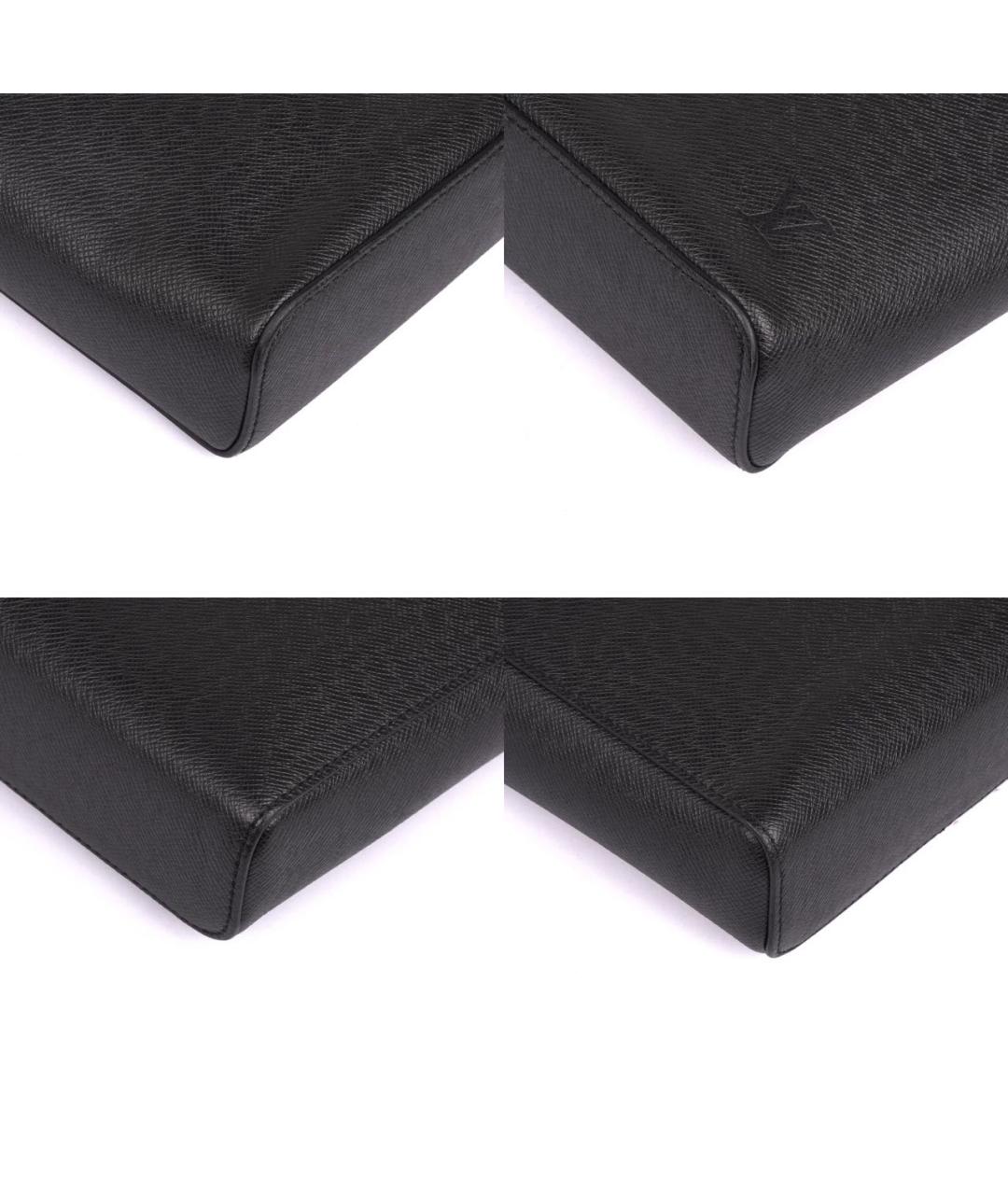 LOUIS VUITTON Черная кожаная сумка на плечо, фото 8