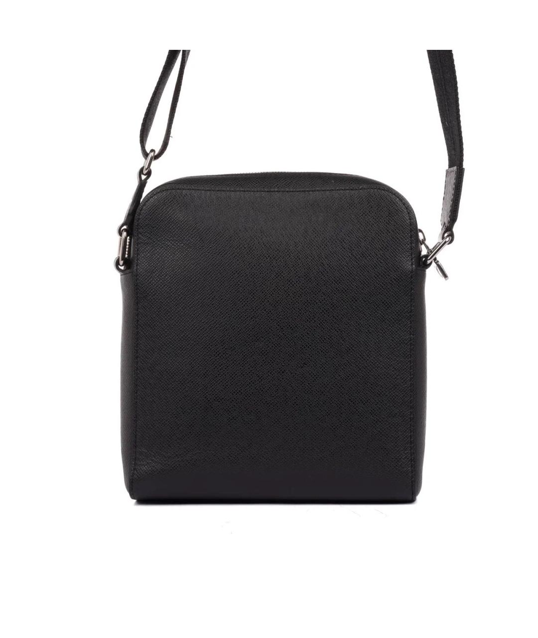 LOUIS VUITTON Черная кожаная сумка на плечо, фото 3