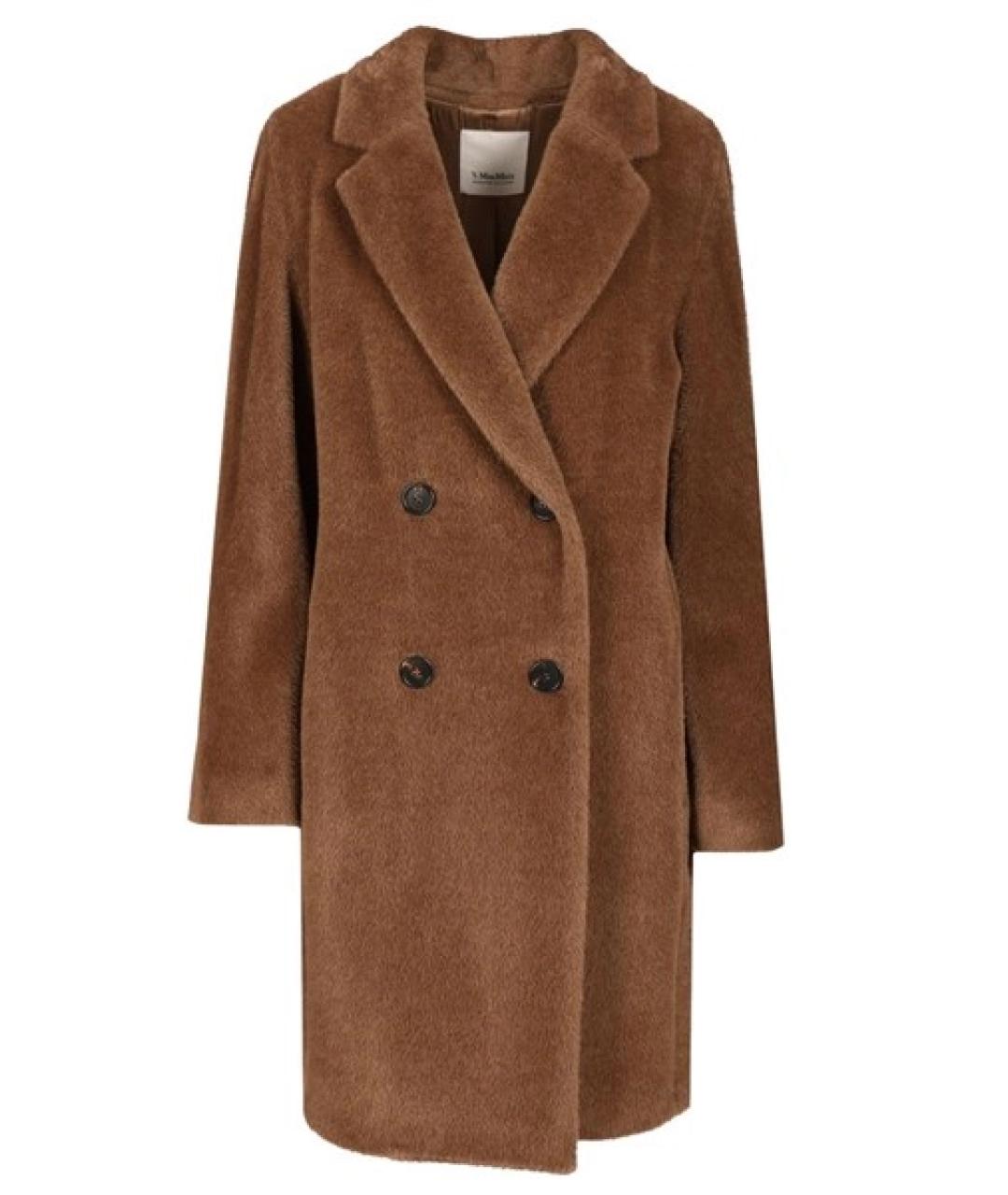 'S MAX MARA Коричневый шерстяной тренч/плащ, фото 1